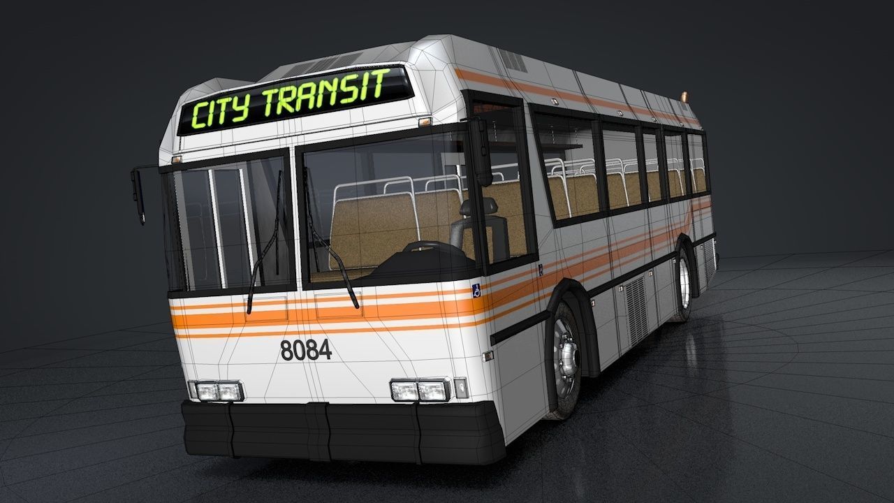 City Bus Rigged 3D model_15