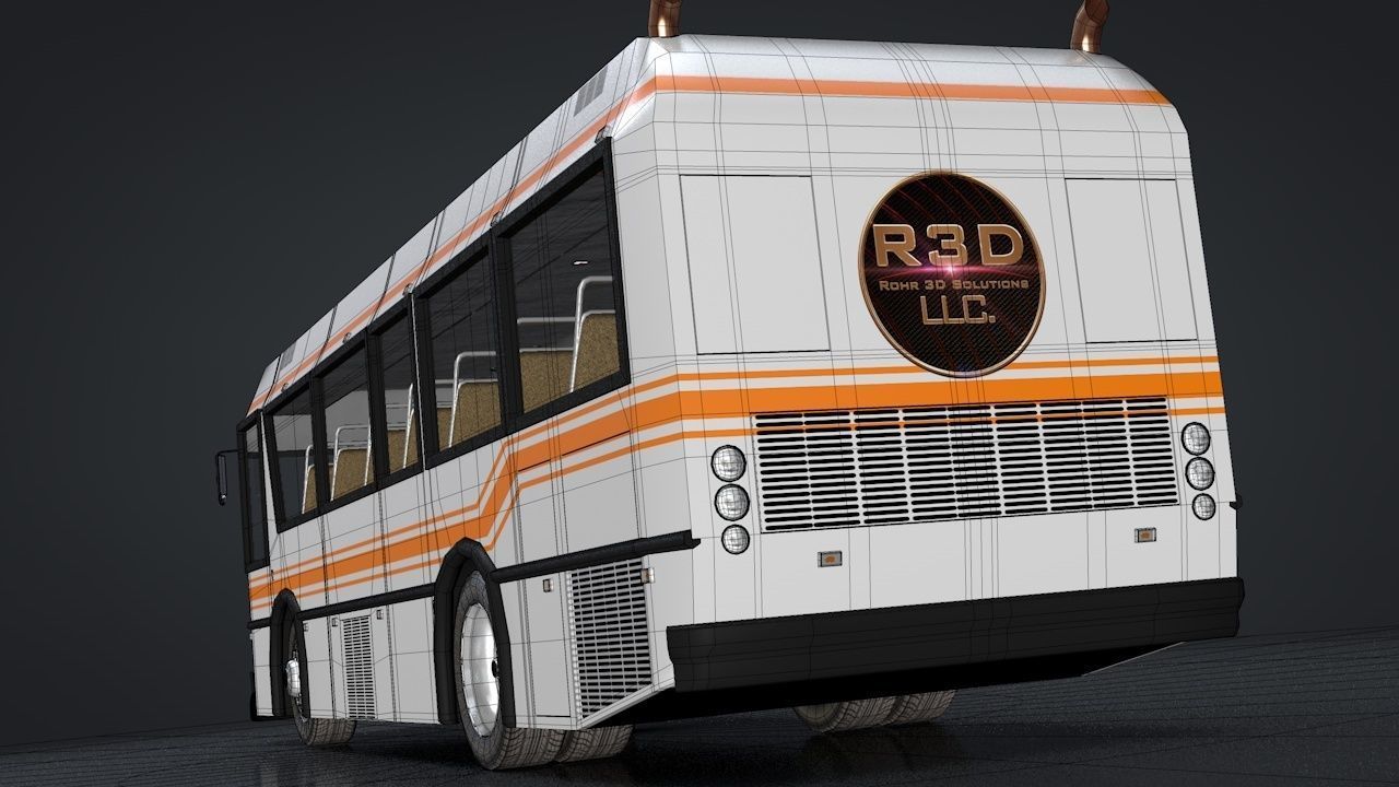 City Bus Rigged 3D model_35