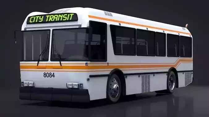 City Bus Rigged 3D model