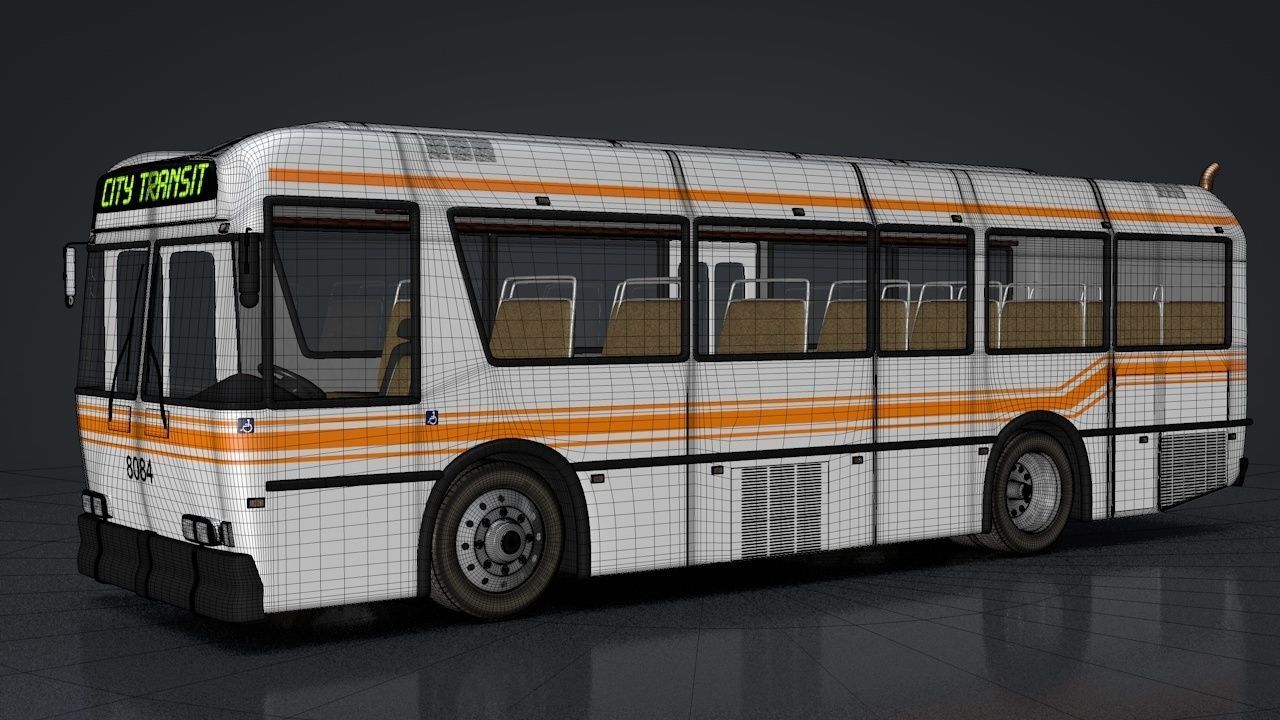 City Bus Rigged 3D model_18