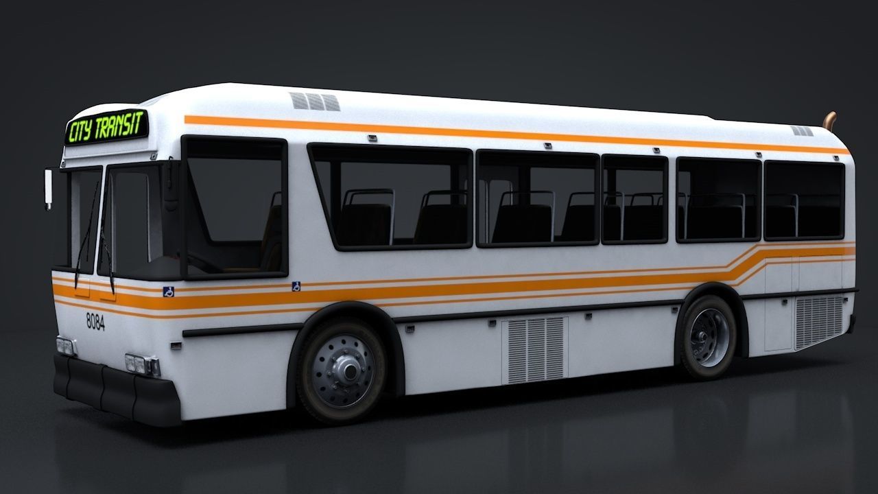 City Bus Rigged 3D model_5