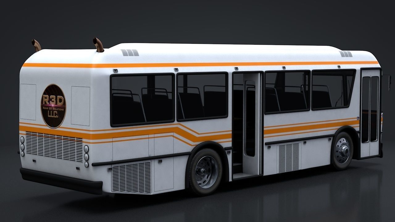City Bus Rigged 3D model_4