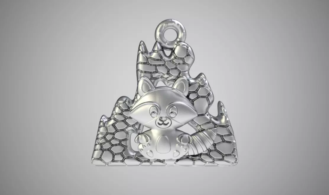 Raccoon Necklace 3D print model