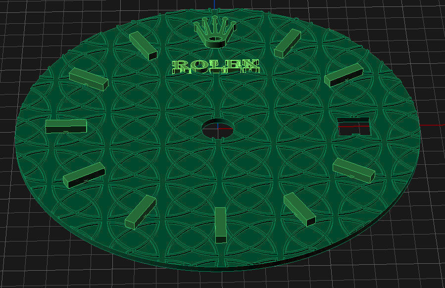 Rolex clock face 3D print model_2
