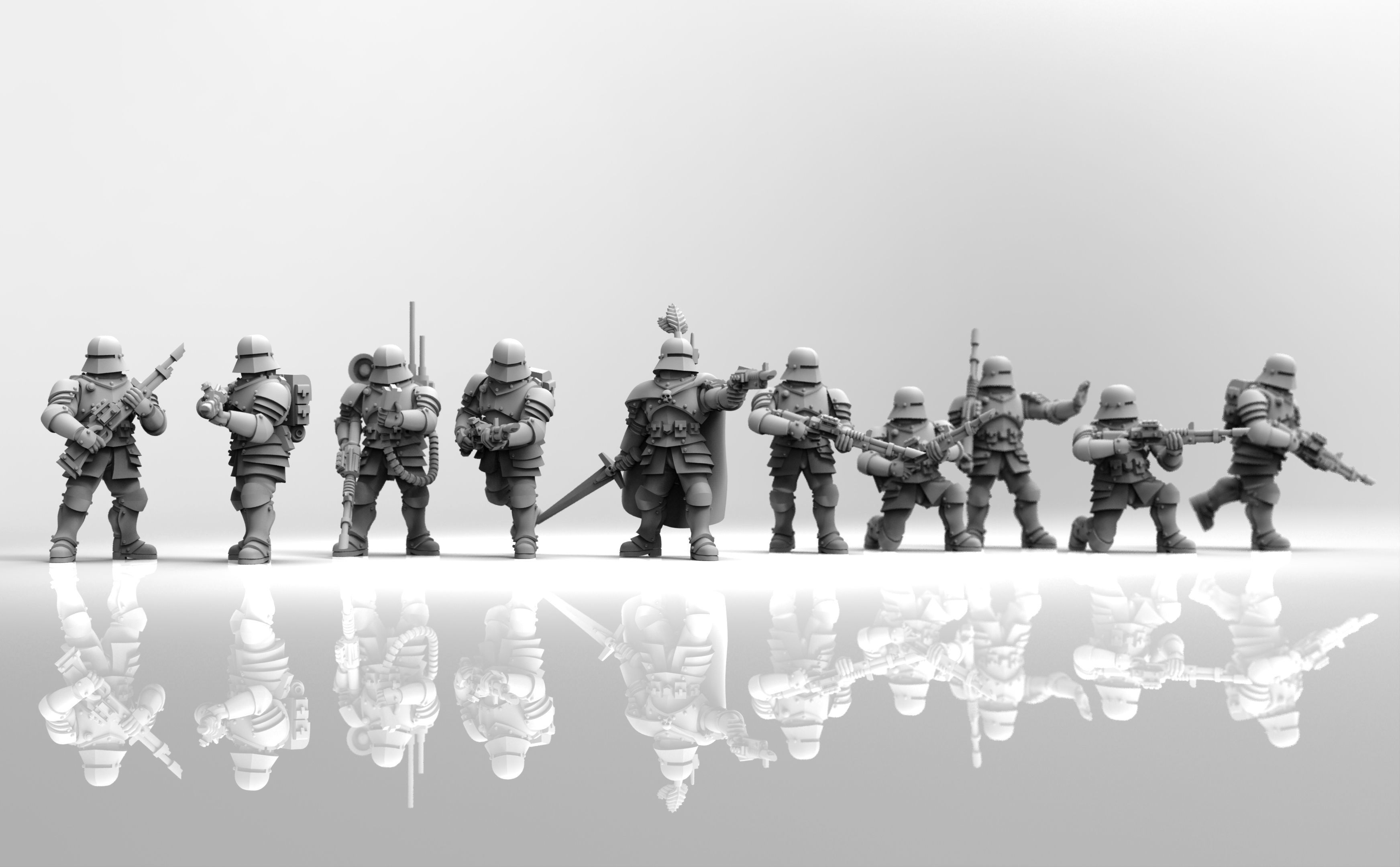 Feudal Guard - Laser Gun Squad 3D print model_5