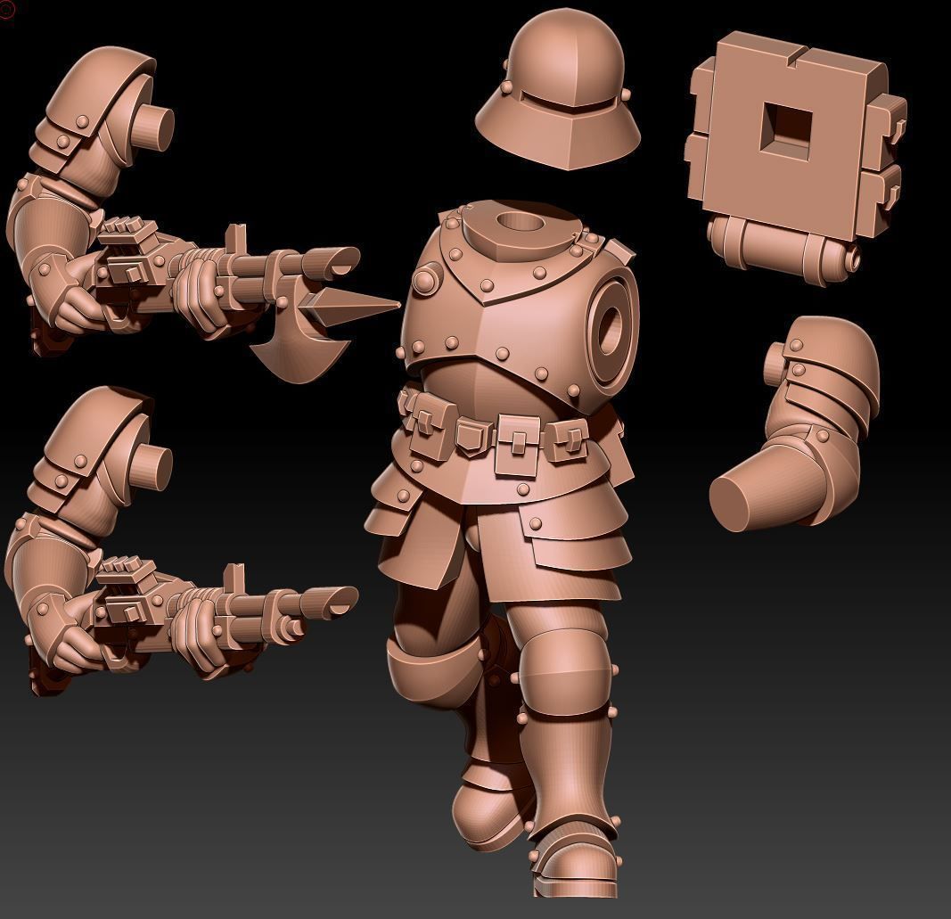 Feudal Guard - Laser Gun Squad 3D print model_9