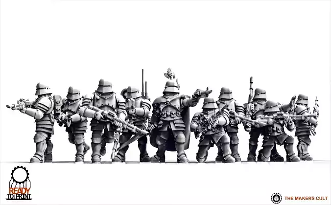 Feudal Guard - Laser Gun Squad 3D print model