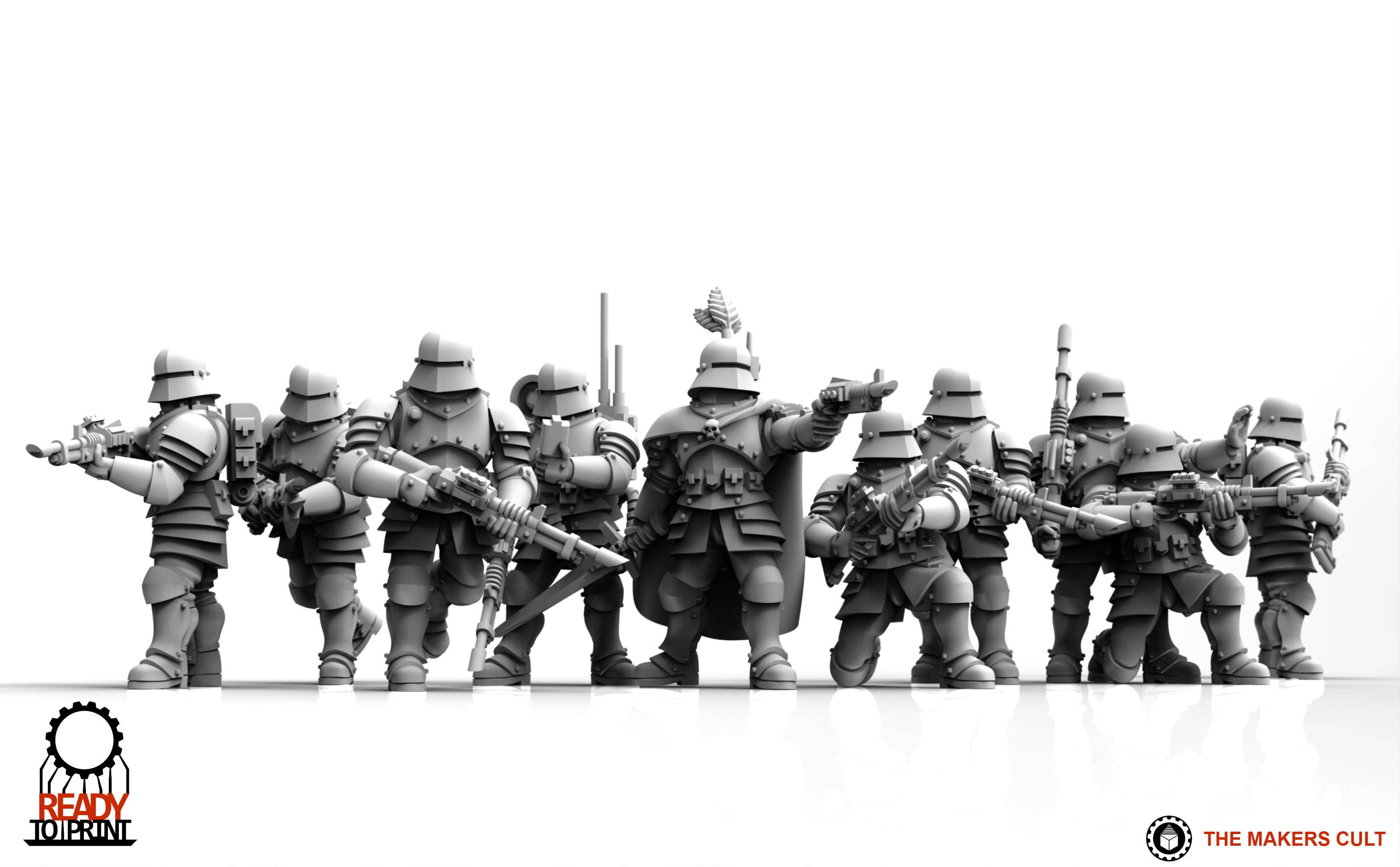 Feudal Guard - Laser Gun Squad 3D print model_2