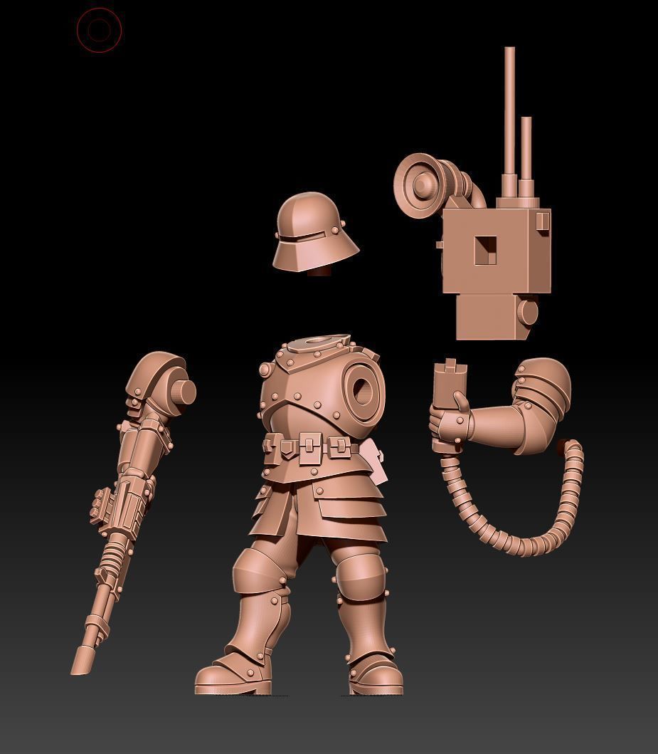 Feudal Guard - Laser Gun Squad 3D print model_11