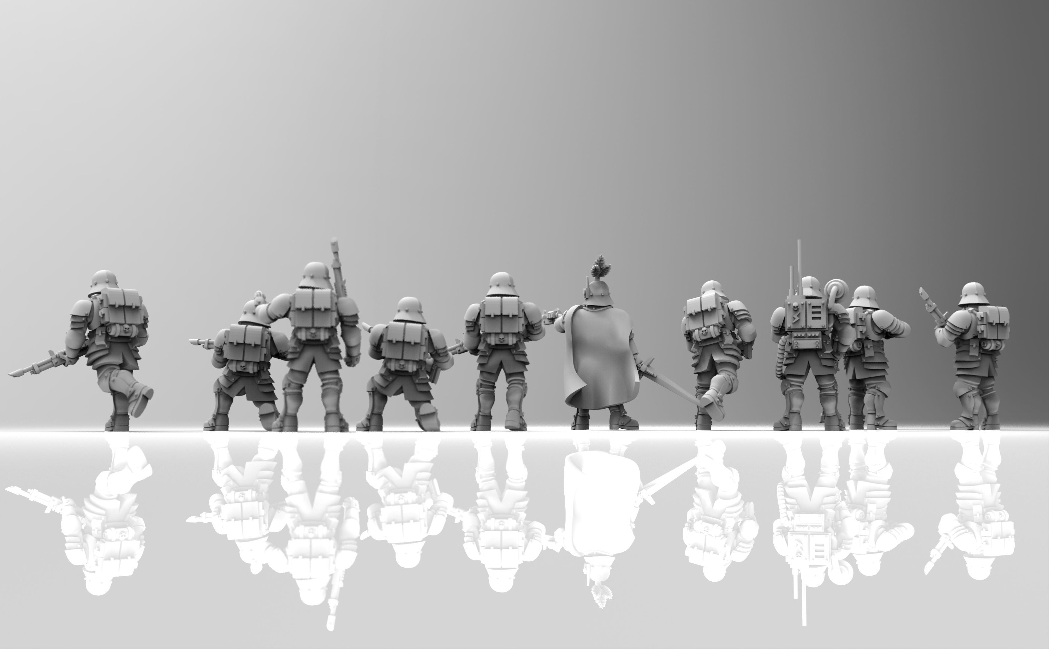 Feudal Guard - Laser Gun Squad 3D print model_6