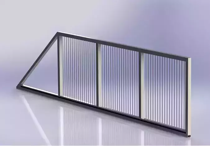 Cantilever Sliding Gates 3D model