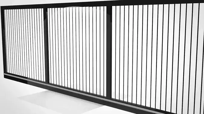 Cantilever Sliding Gates 3D model