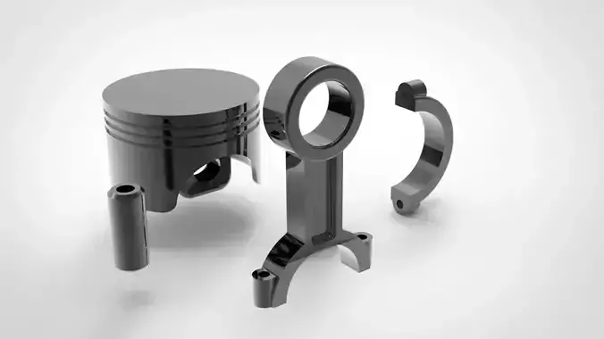 Diesel Engine Piston with all Parts