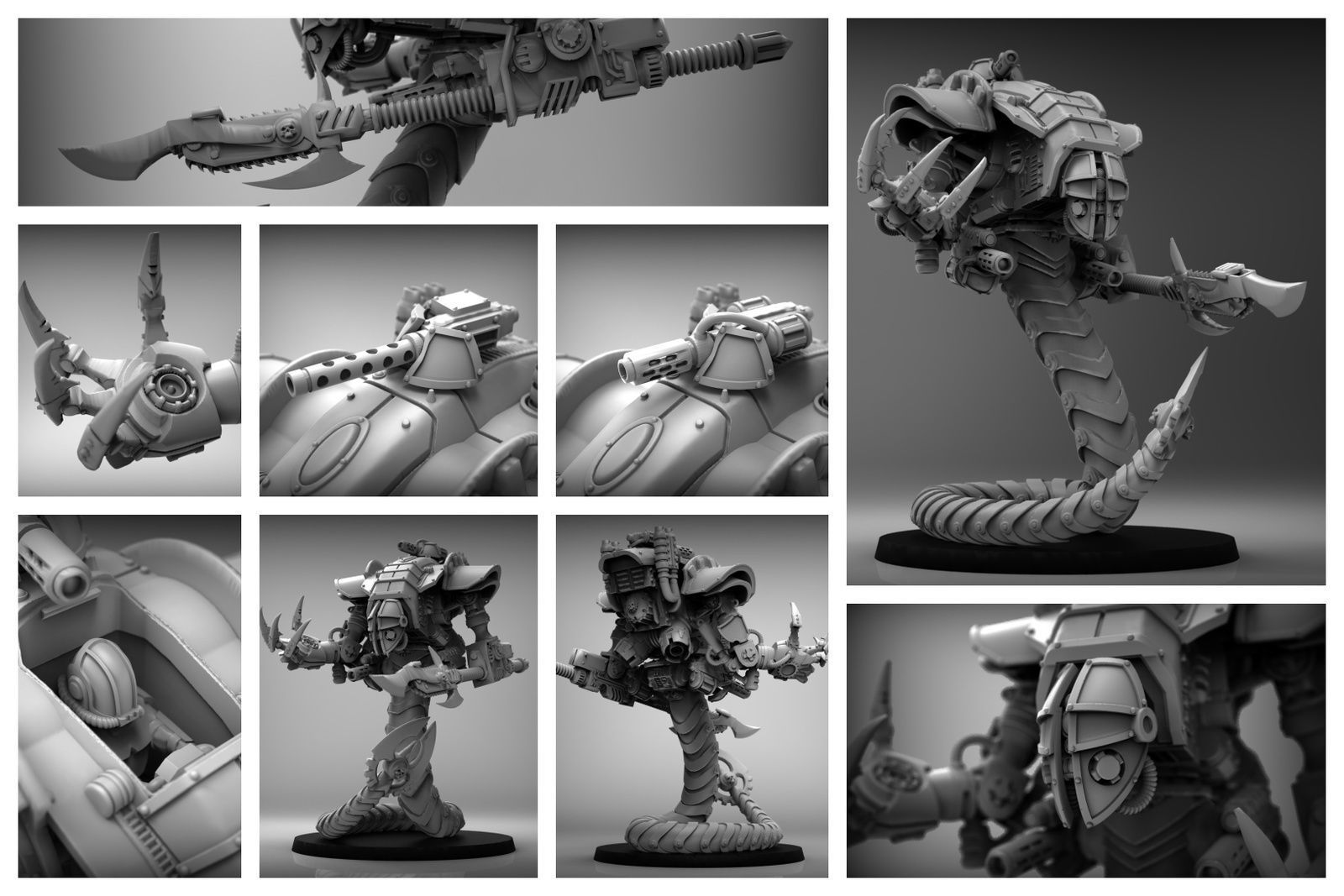 Dark Techno Lamiax armoured vehicle 3D print model_4