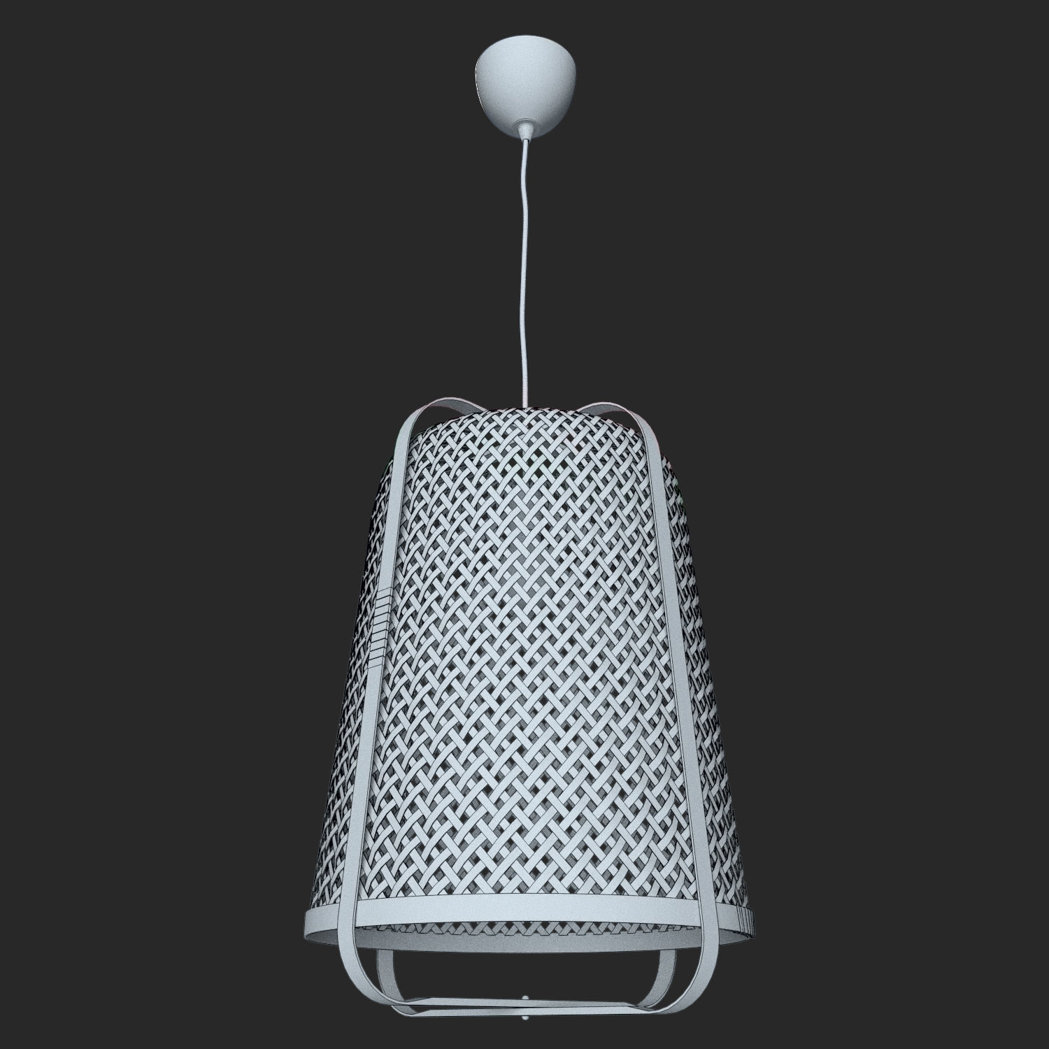 KNIXHULT2019 rattan hanging lamp 3D model_2