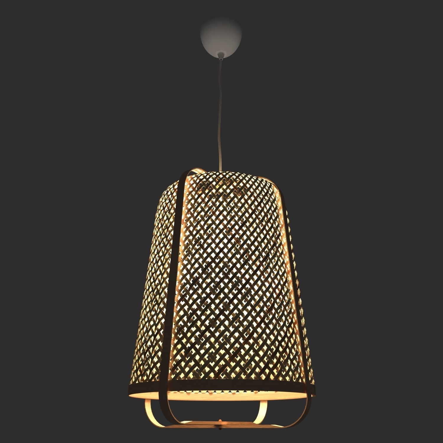 KNIXHULT2019 rattan hanging lamp 3D model_1