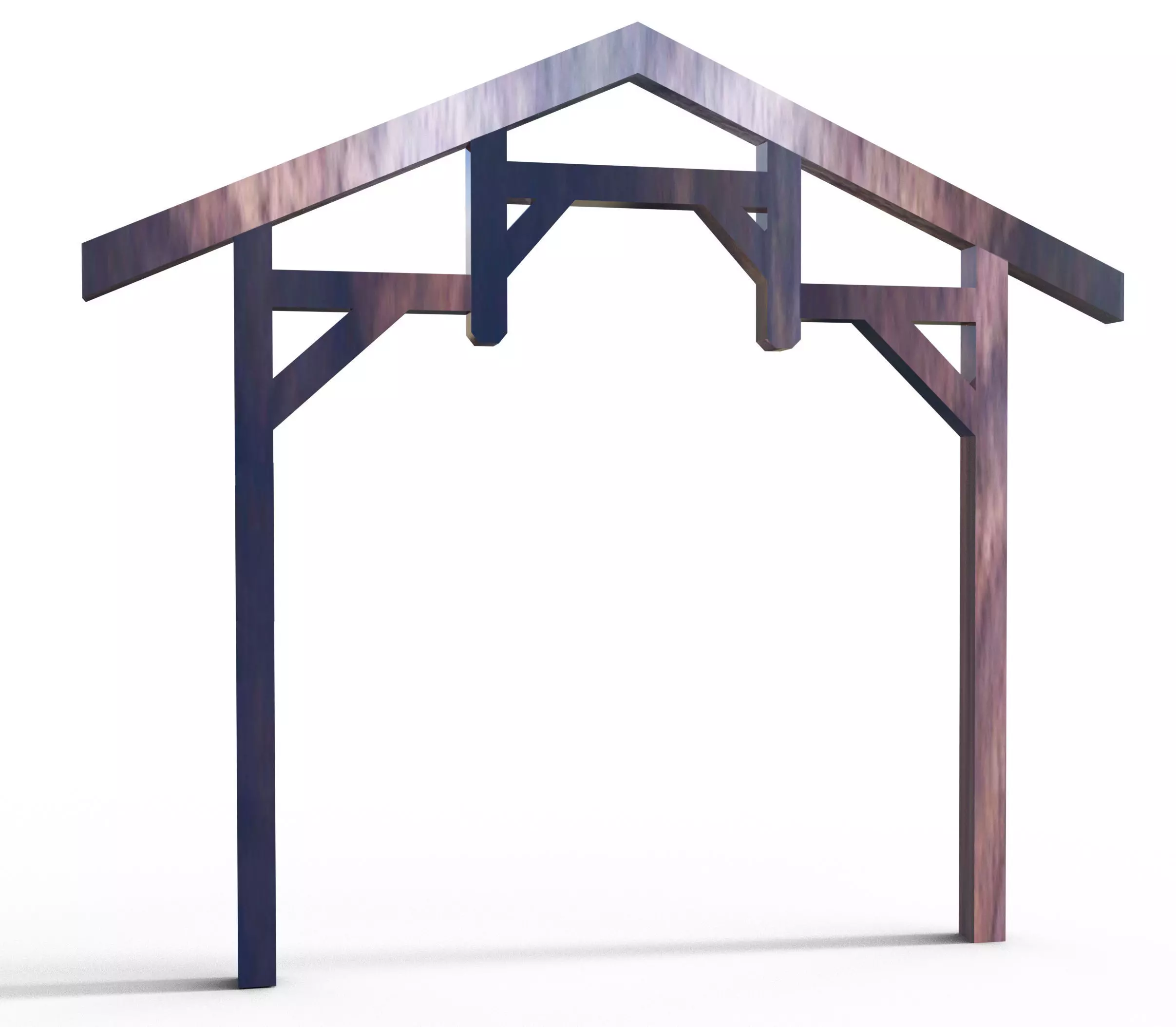 Low poly timder truss Free 3D model