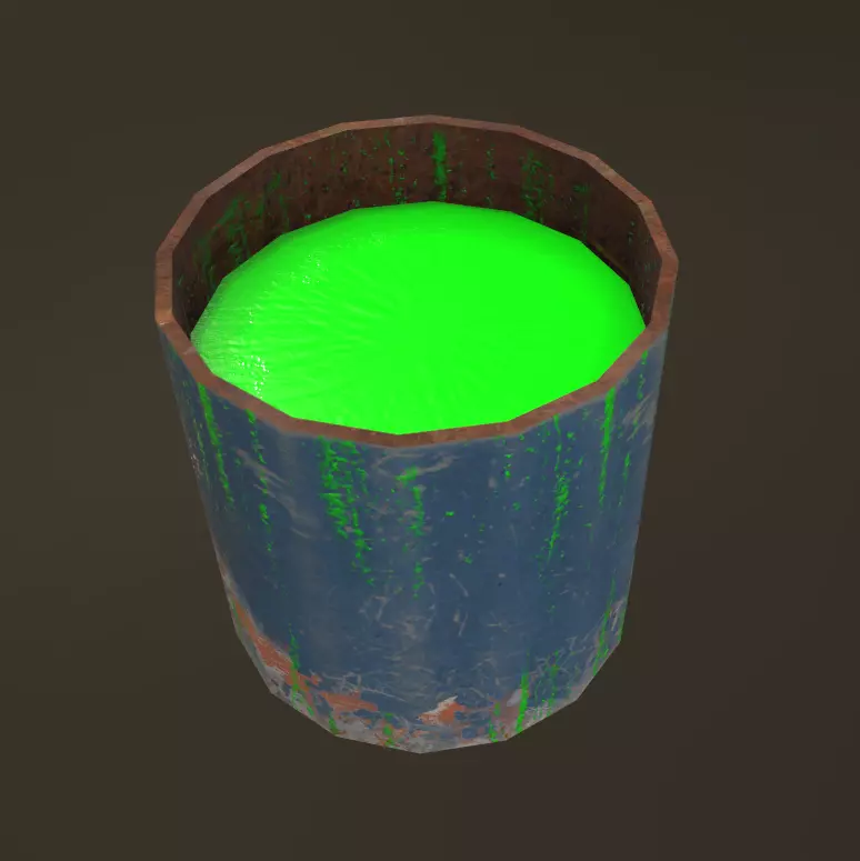 Toxic Waste Tank Low-poly 3D model