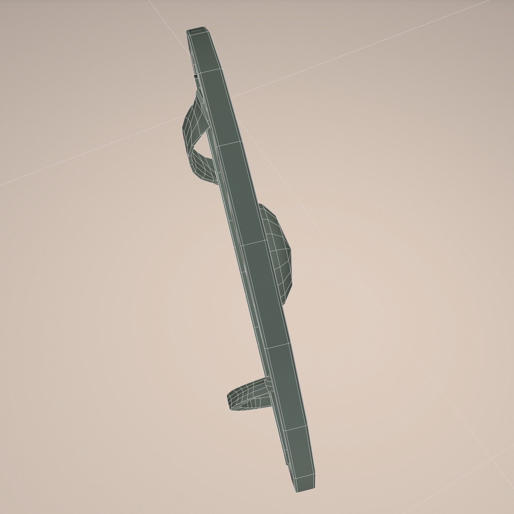 Wooden Shield Low-poly 3D model_17