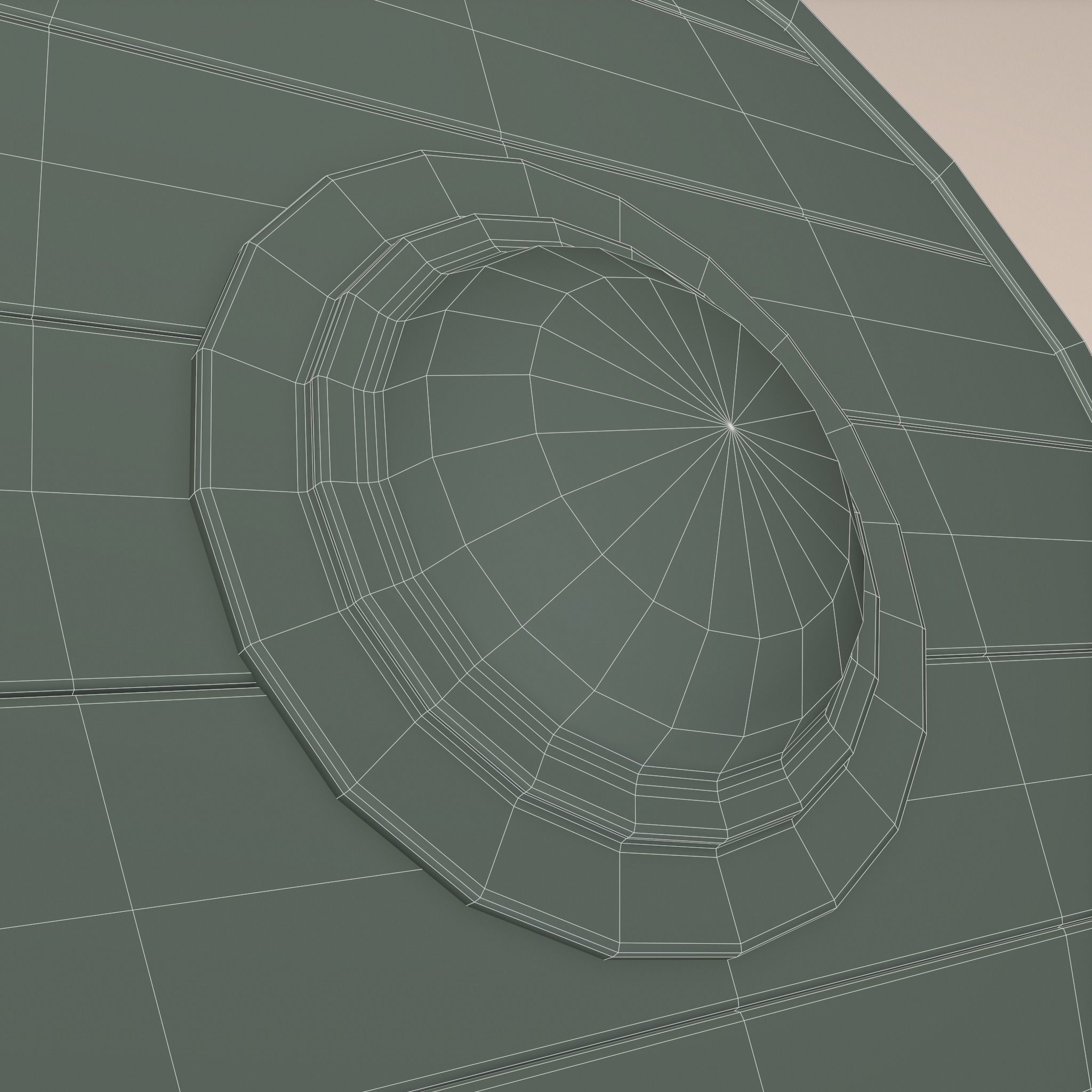 Wooden Shield Low-poly 3D model_19