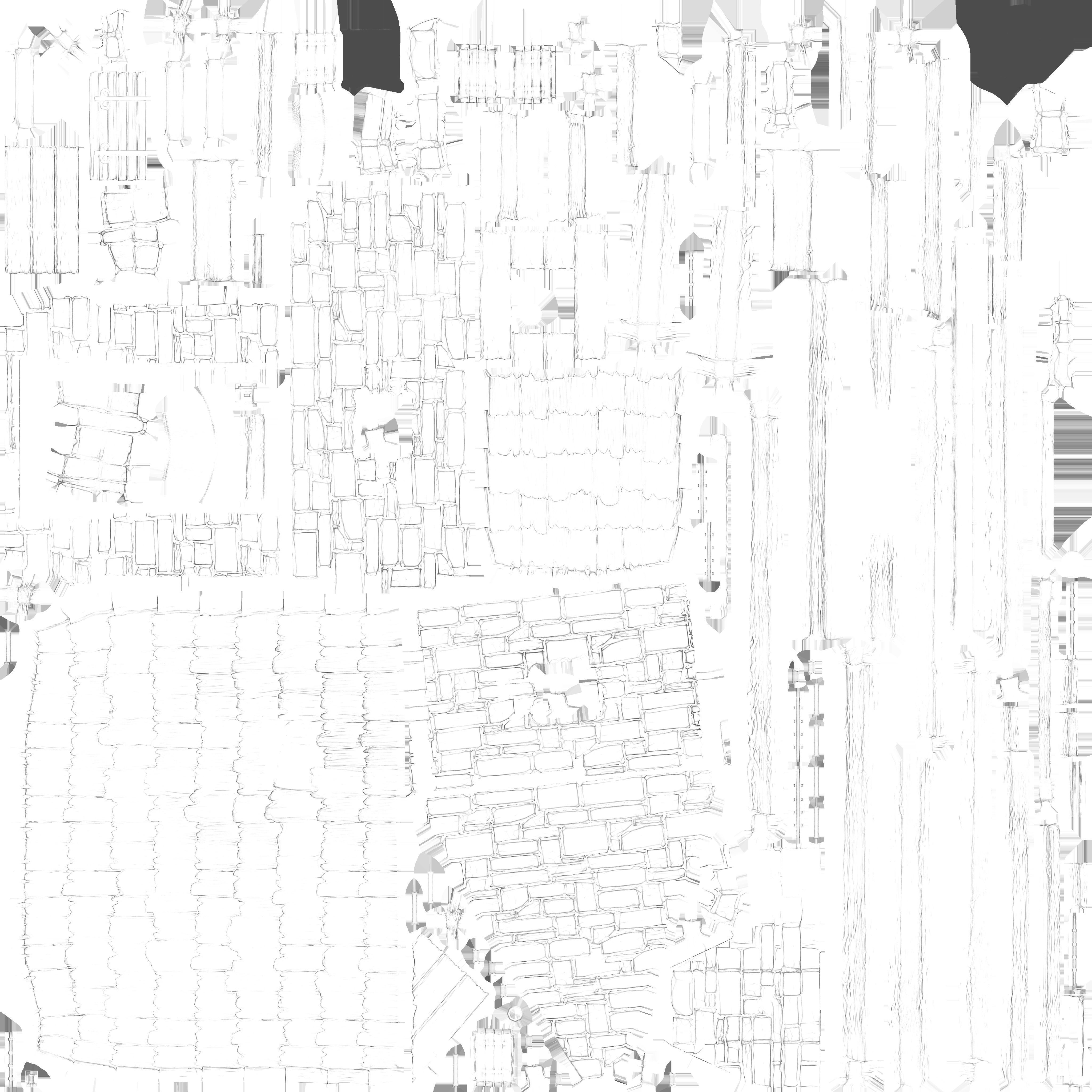 House wooden with roof Low-poly 3D model_37