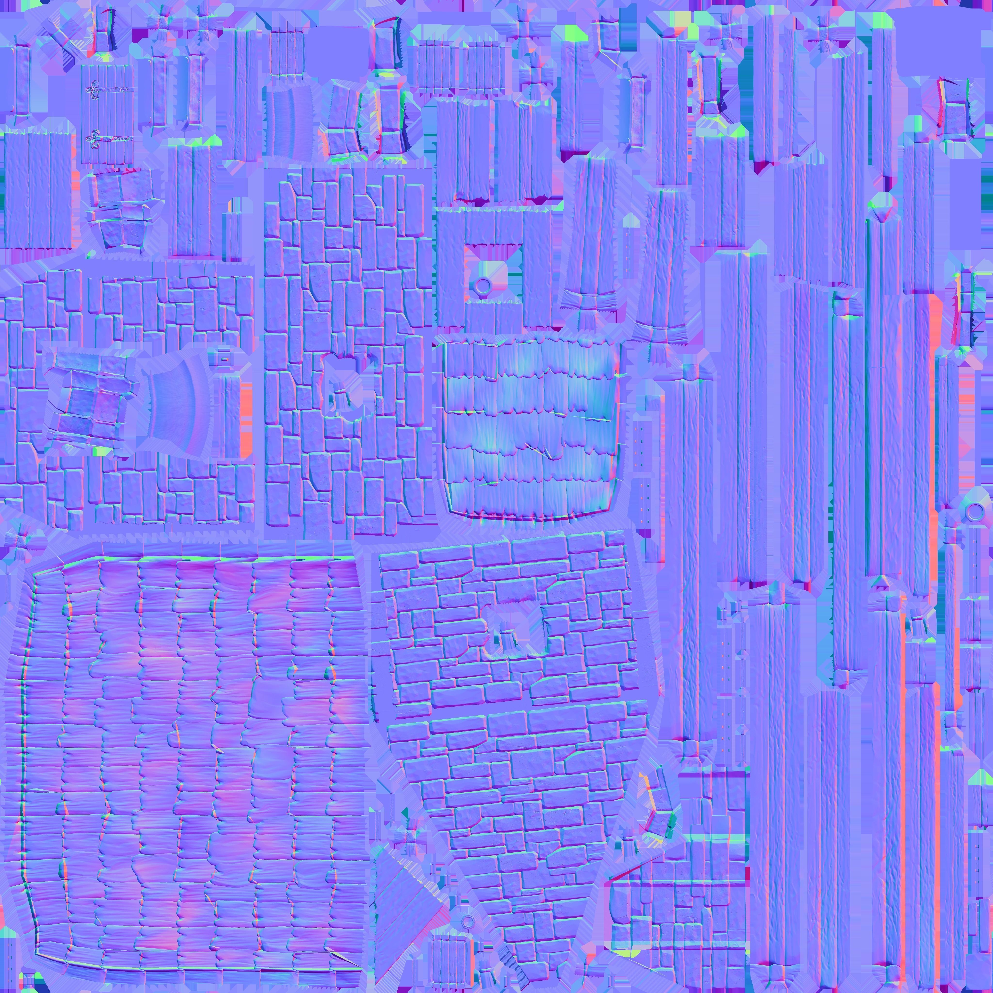 House wooden with roof Low-poly 3D model_39