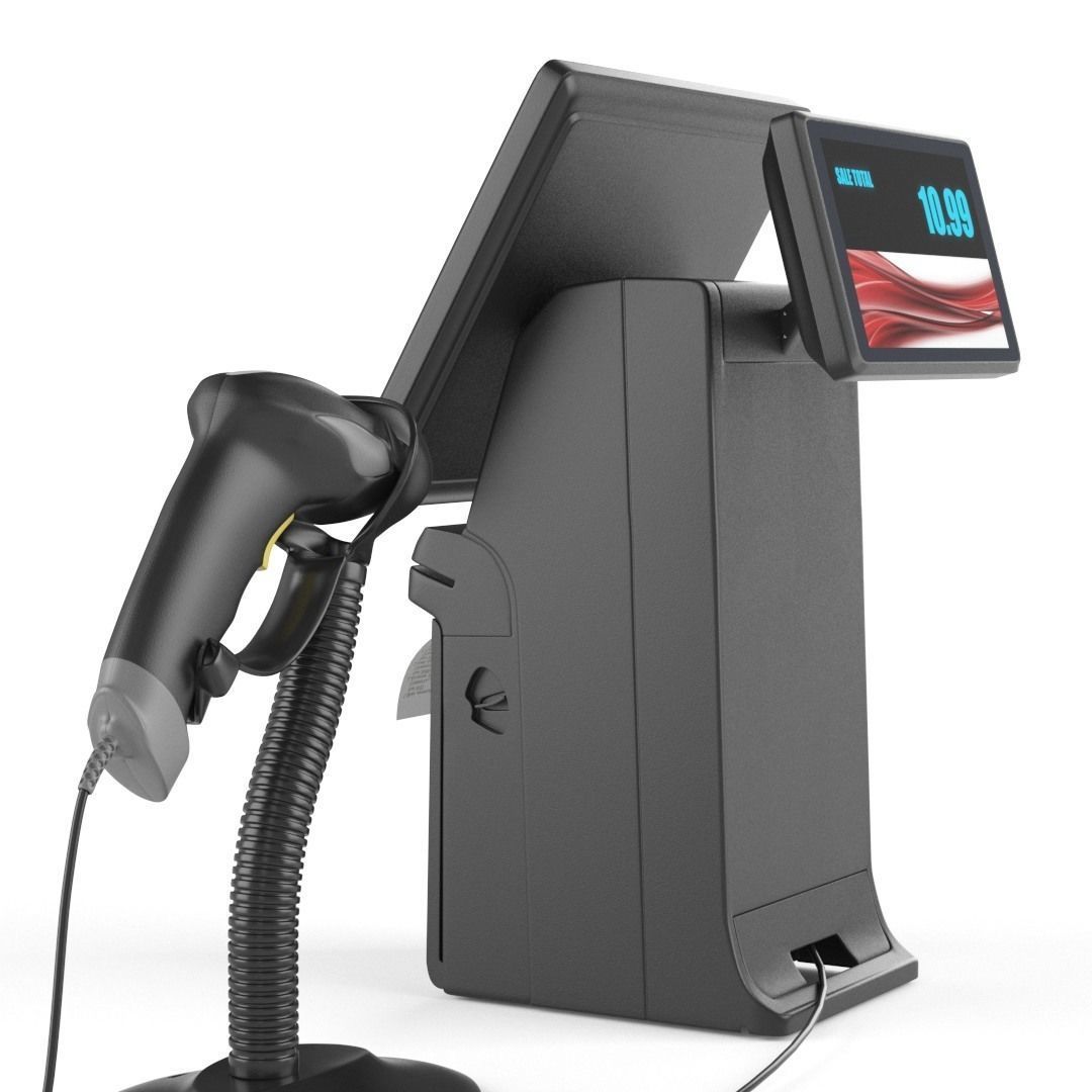 All-in-one POS terminal Posiflex HS2310 3D model_2