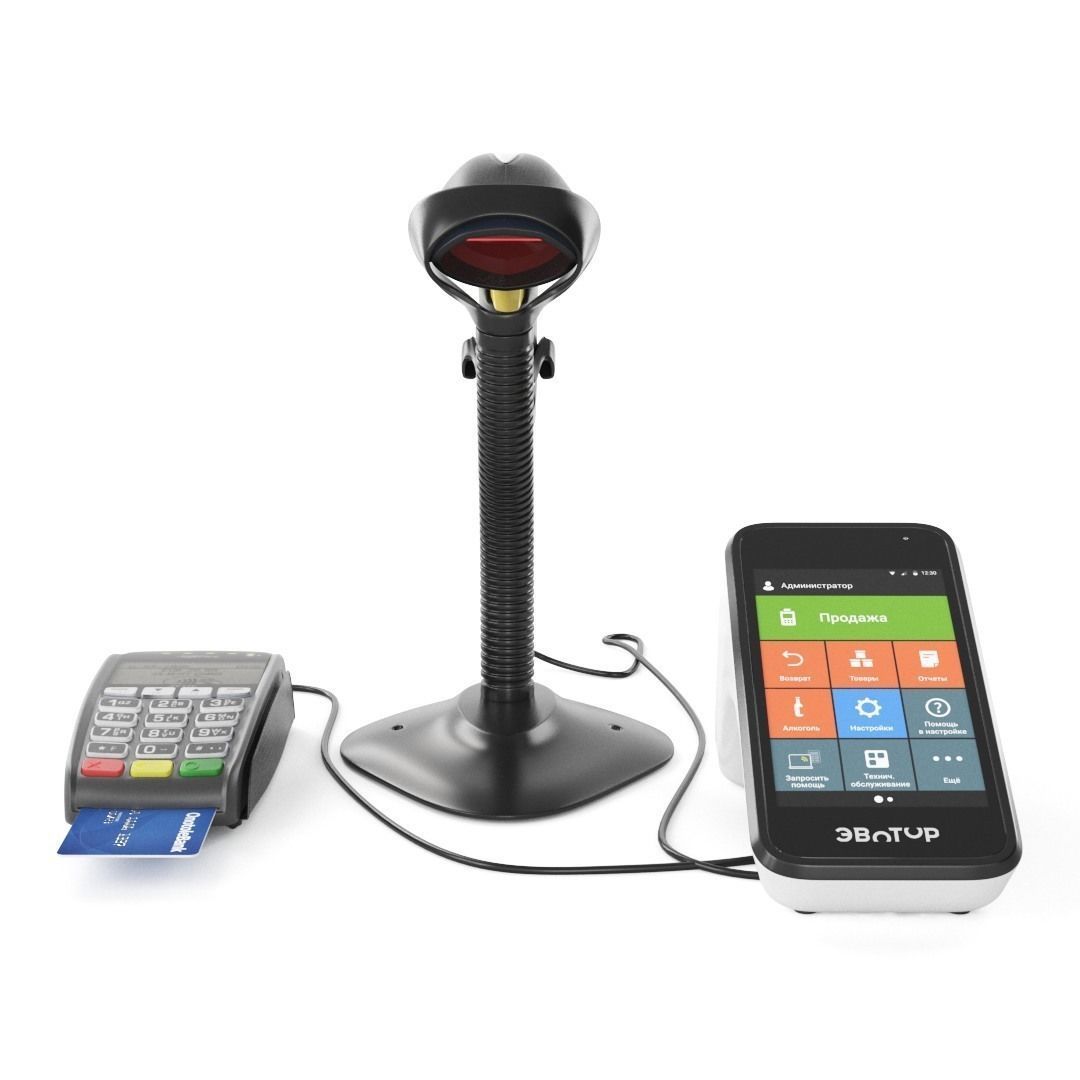 POS terminal Evotor 7-3 3D model_3