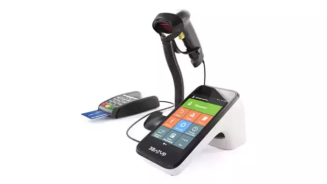 POS terminal Evotor 7-3 3D model