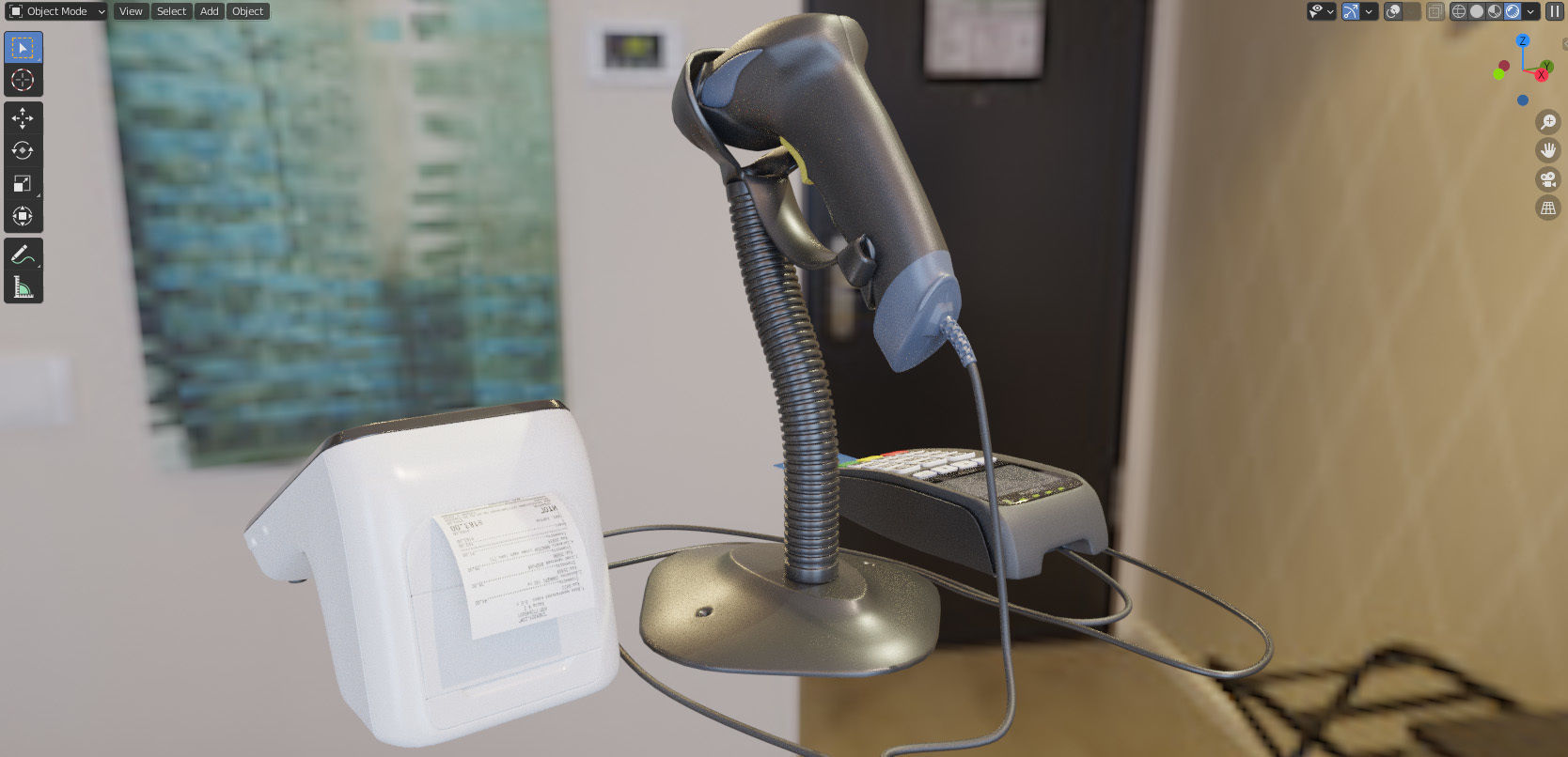 POS terminal Evotor 7-3 3D model_13