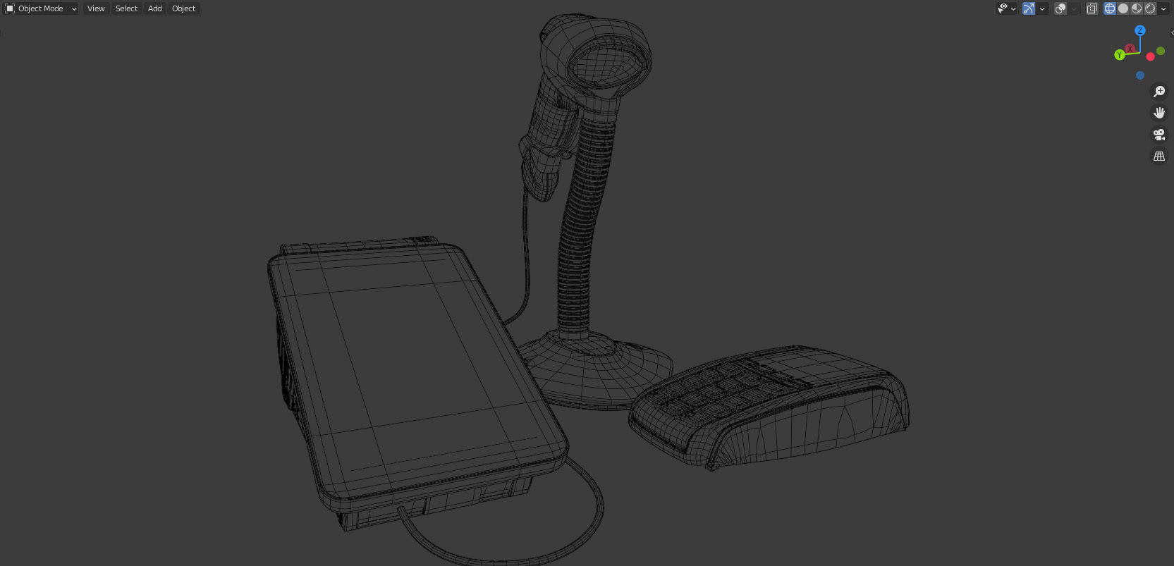 POS terminal Evotor 7-2 3D model_10