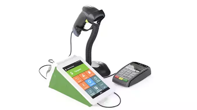 POS terminal Evotor 7-2 3D model