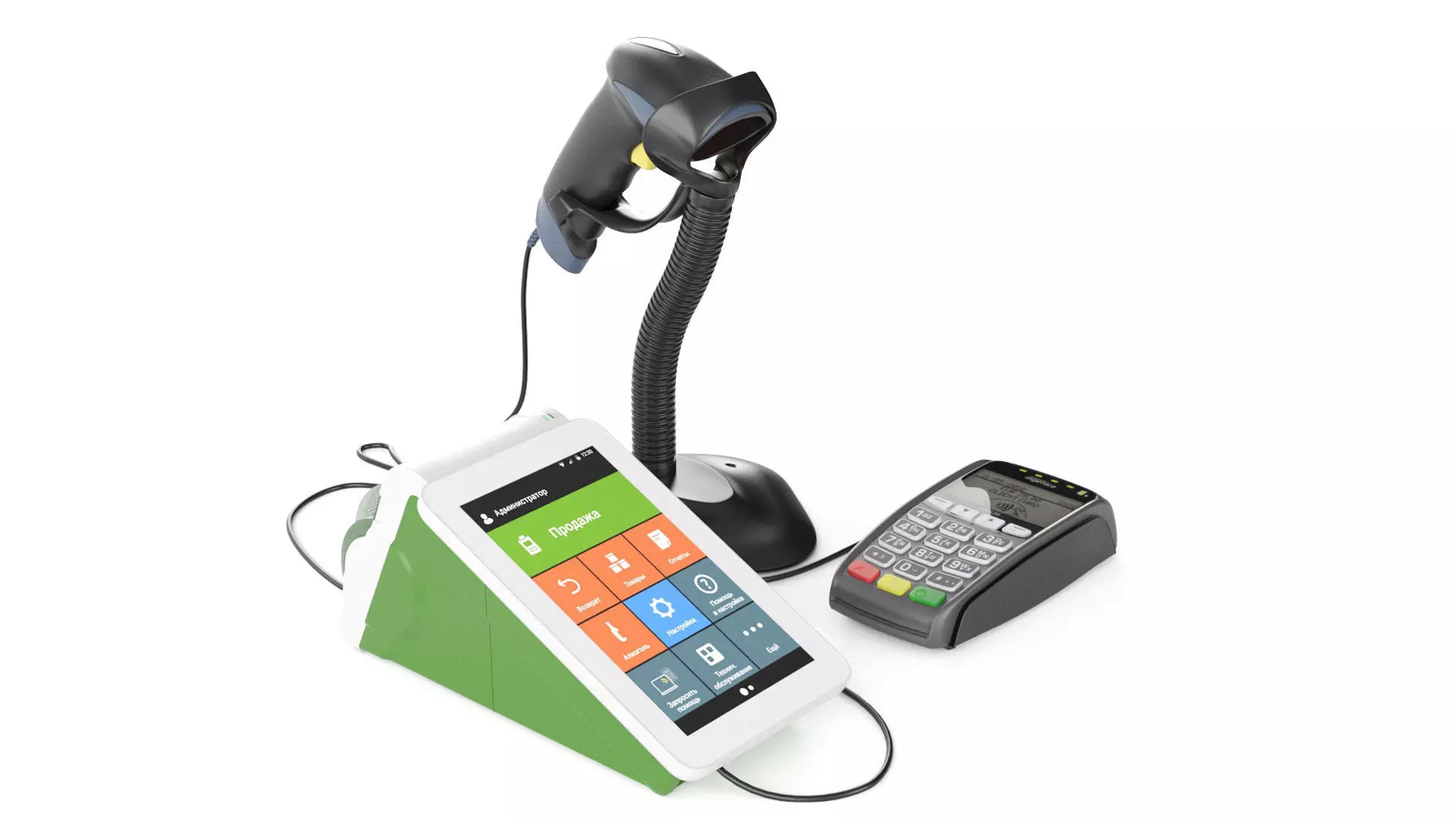 POS terminal Evotor 7-2 3D model_0