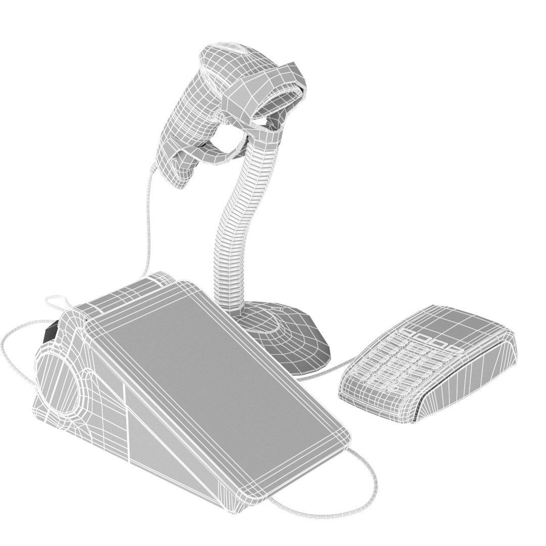 POS terminal Evotor 7-2 3D model_4