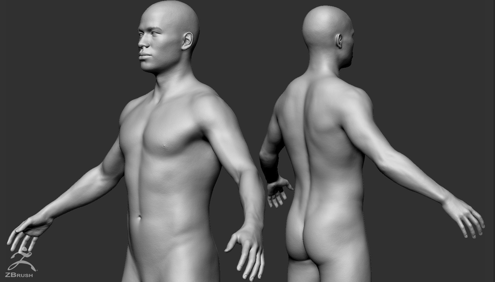 Male Custom Basemesh 3D model_11
