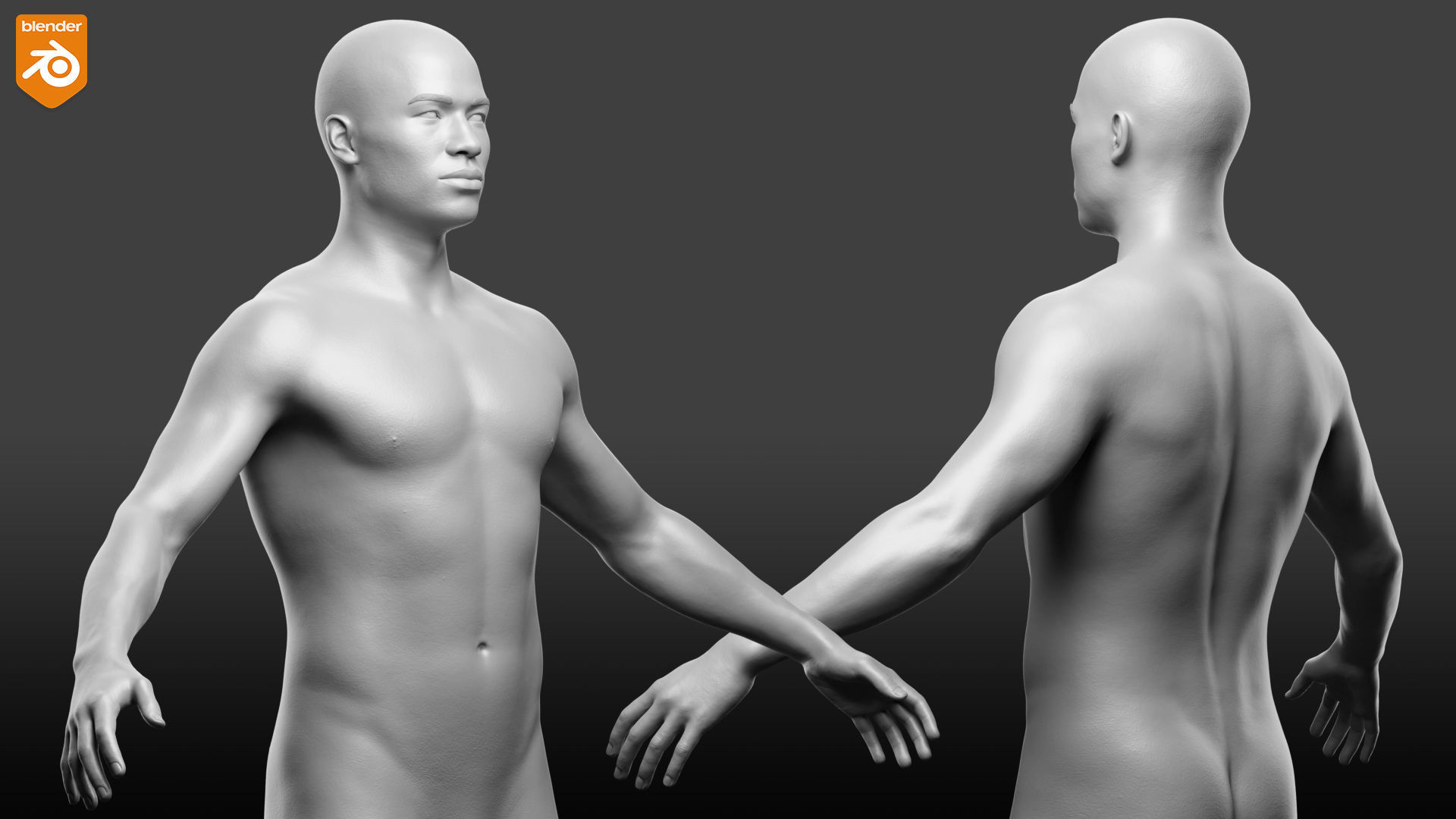 Male Custom Basemesh 3D model_29