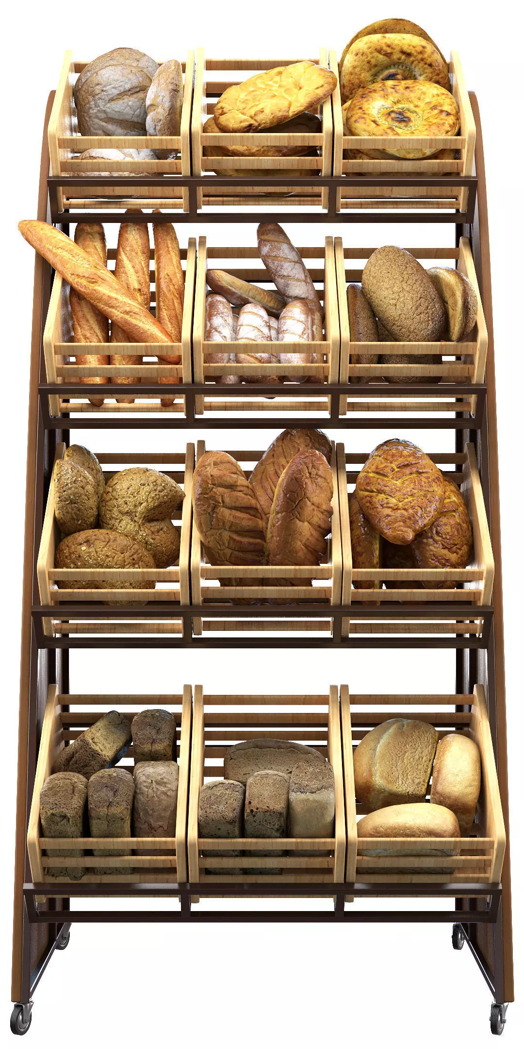 Rack with bread 3D model