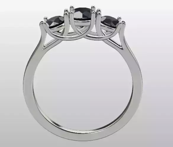 3 Stone Trellis Ring