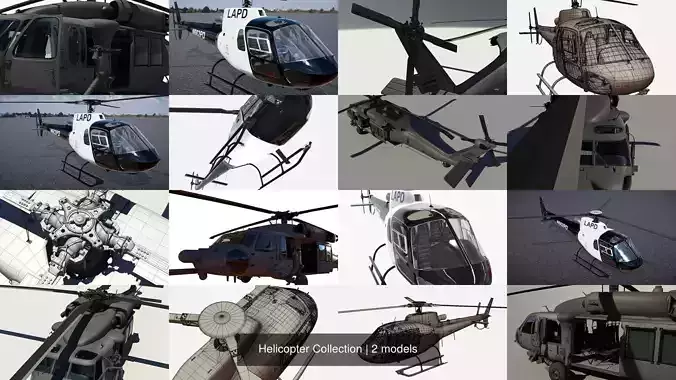 Helicopter Pack 3D Model Collection