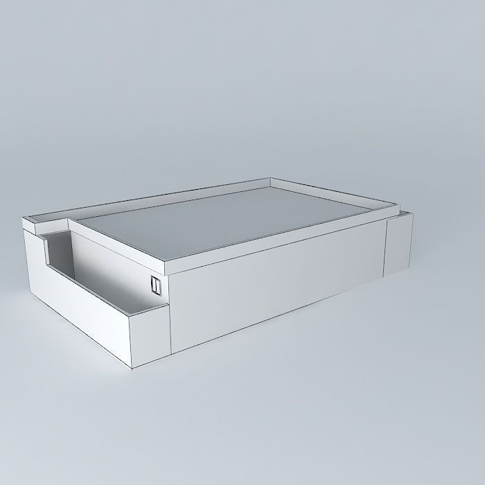 House with slab Free 3D model_3