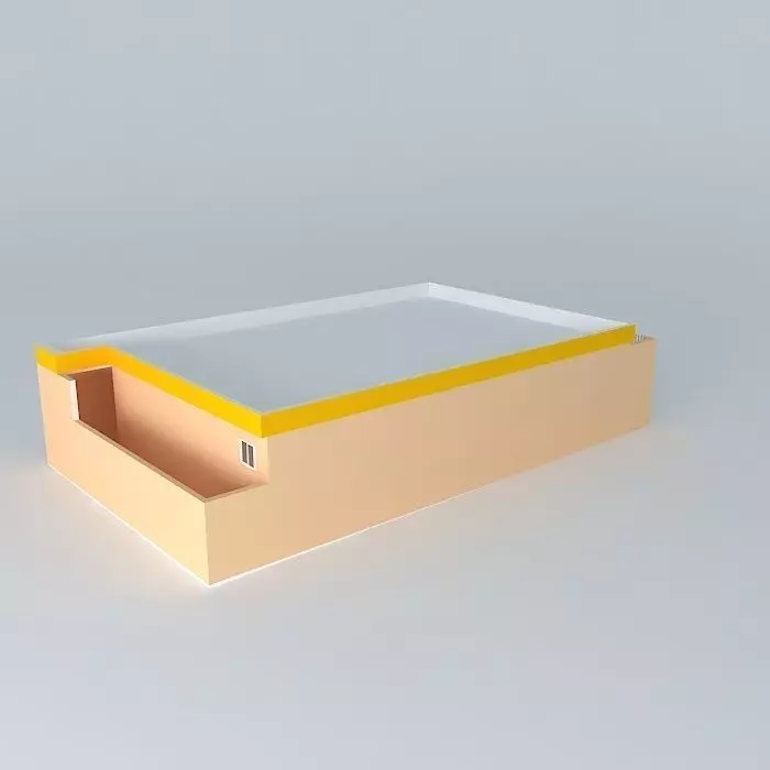 House with slab Free 3D model_0