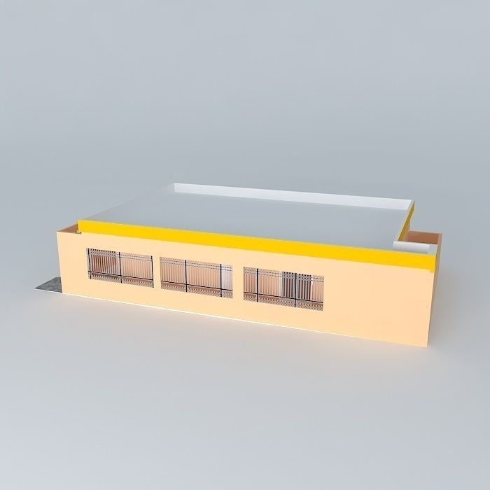 House with slab Free 3D model_1
