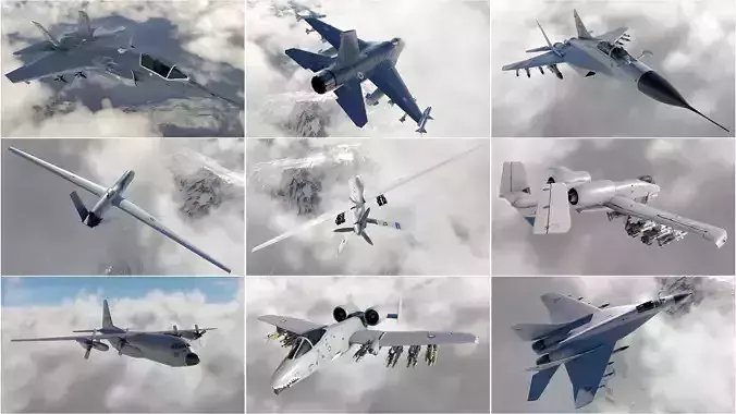Military Planes 3D Model Collection