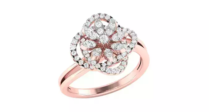 Solitaire ring 3dm stl render detail 3D print model