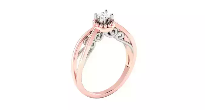 Solitaire ring 3dm stl render detail 3D print model