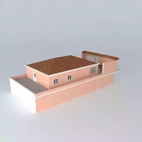 House with roof and underground garage