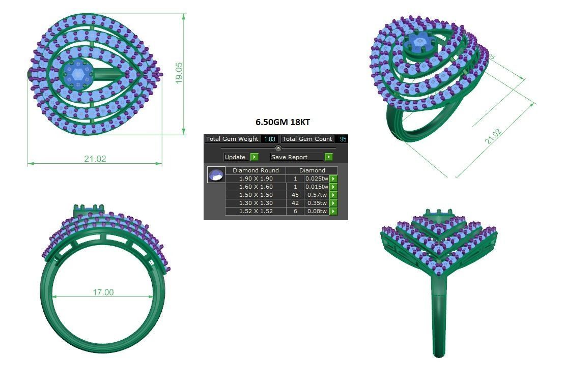 Solitaire ring 3dm stl render detail 3D print model 3D print model_1