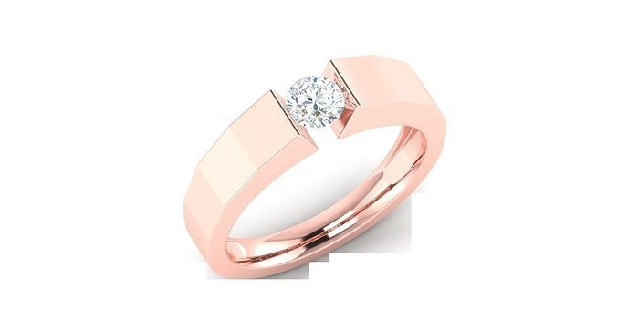 Solitaire ring 3dm stl render detail 3D print model 3D print model
