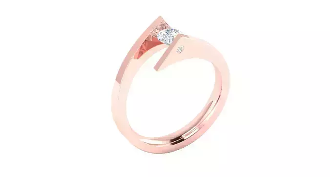 Solitaire ring 3dm stl render detail 3D print model 3D print model