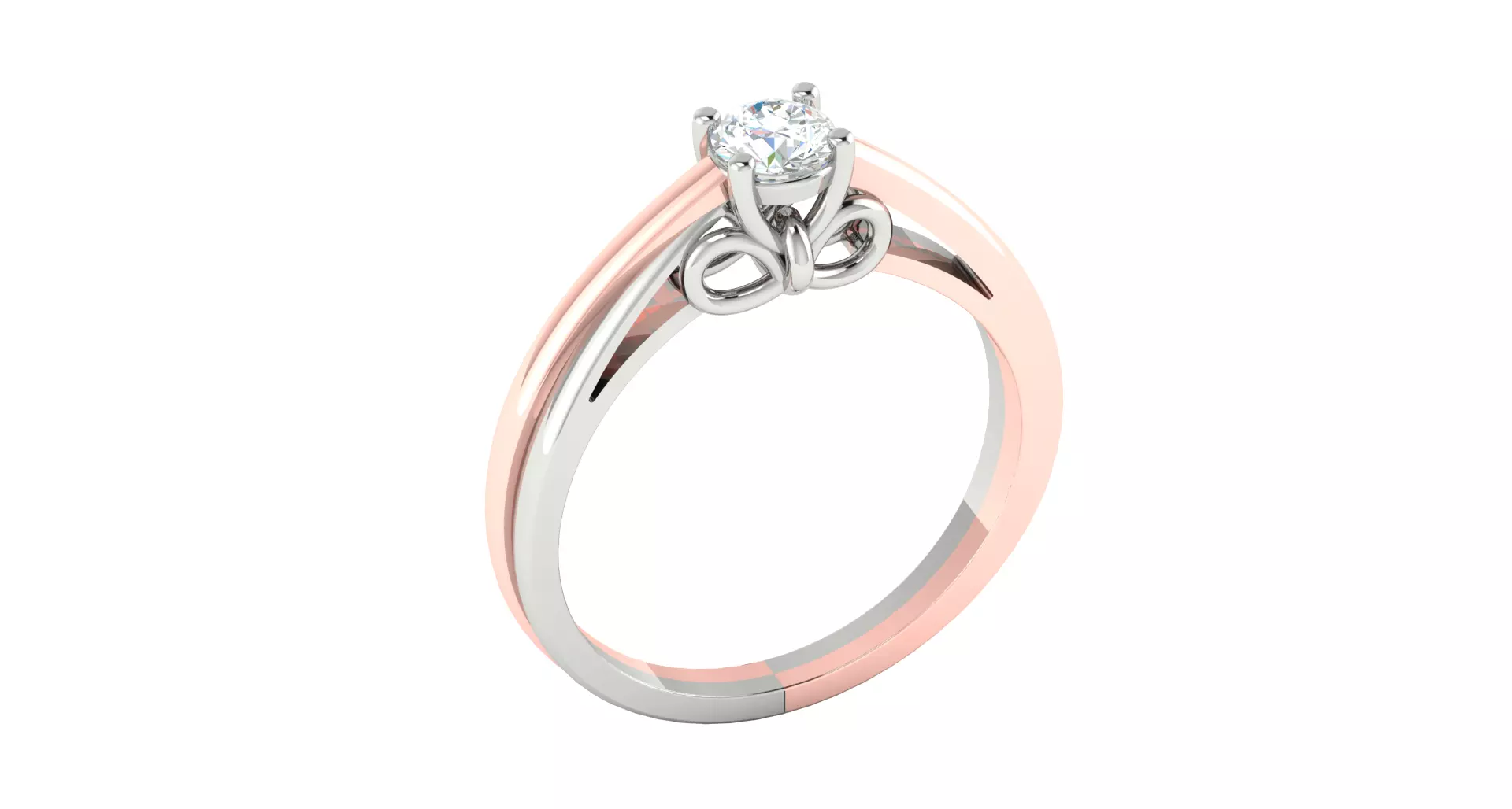 Solitaire ring 3dm stl render detail 3D print model 3D print model_0